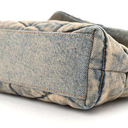 Saint Laurent Denim Quilted Toy Loulou Puffer Monogram Chain Satchel Blue Cinnamon 9 of 9