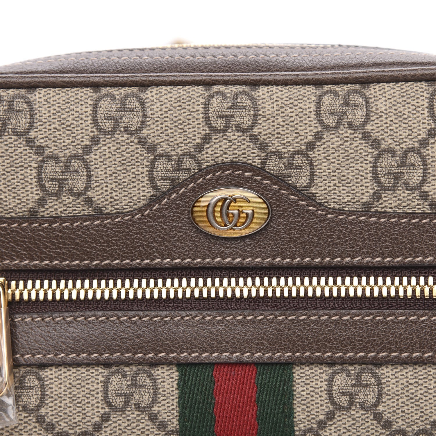 Gucci GG Supreme Monogram Web Small Ophidia Belt Bag 85 34 Dark Brown 10 of 10