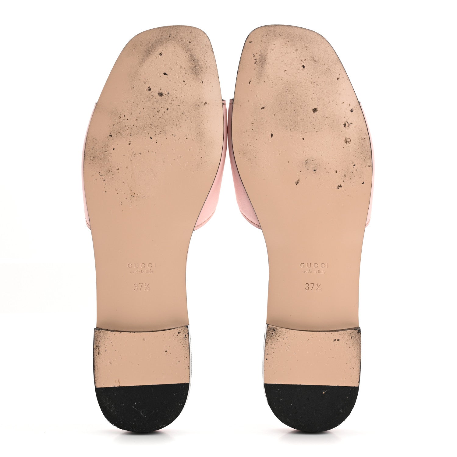 Gucci Cosmos Softy Calfskin Interlocking G Cut Out Slide Sandals 37.5 Candy Cotton 6 of 15