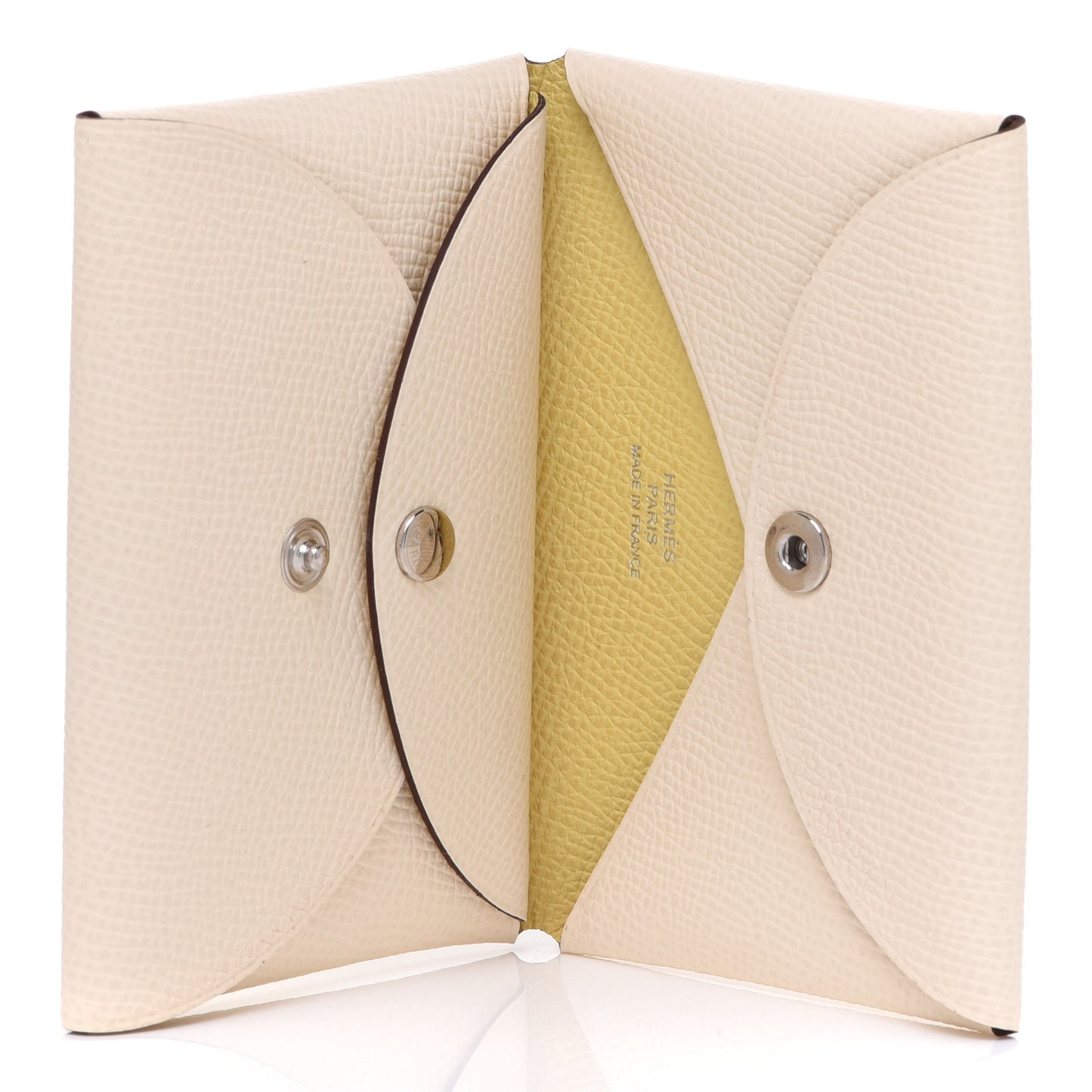 Epsom Verso Calvi Duo Card Case Nata Jaune Poussin