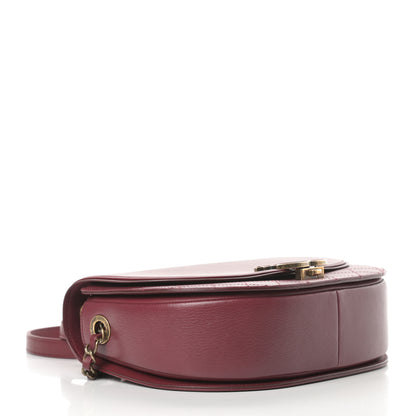 Chanel Shiny Calfskin Goatskin Quilted Medium Coco Curve Messenger Flap Burgundy 4 of 16
