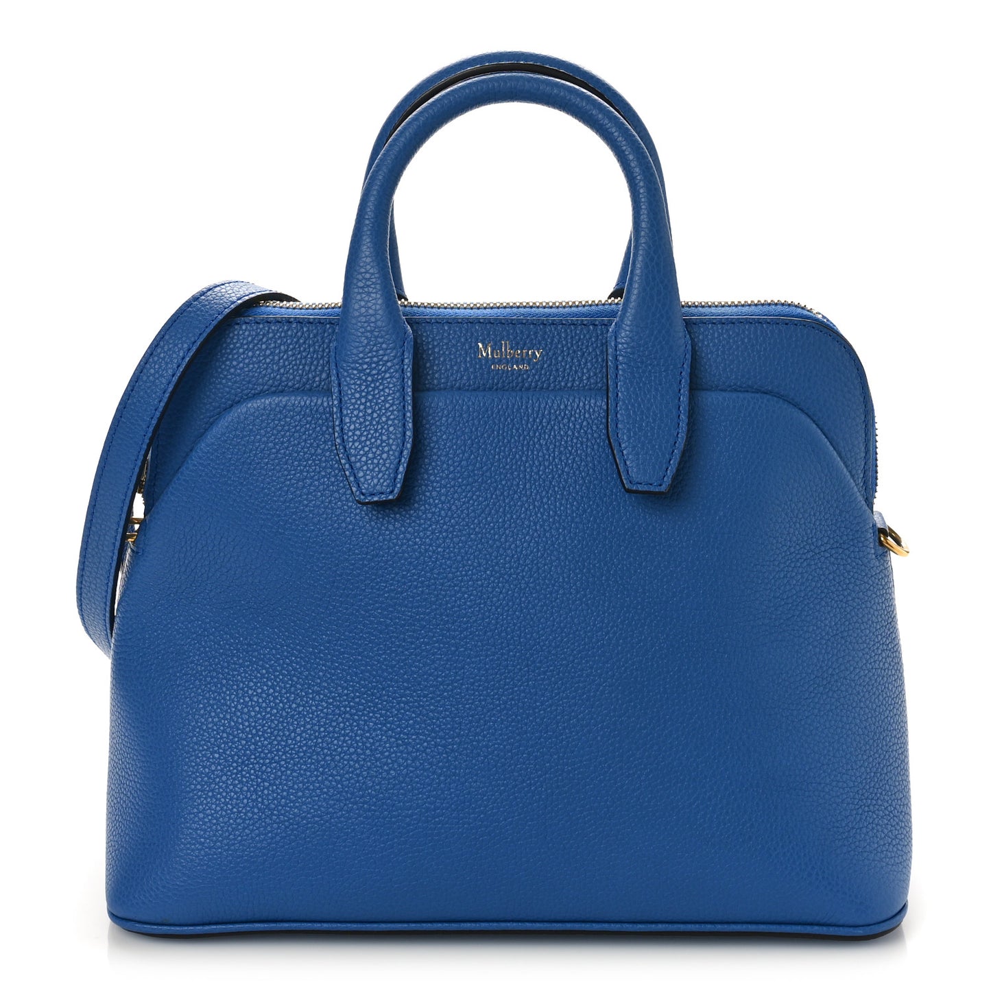 Classic Grain Calfskin Small Colville Porcelain Blue