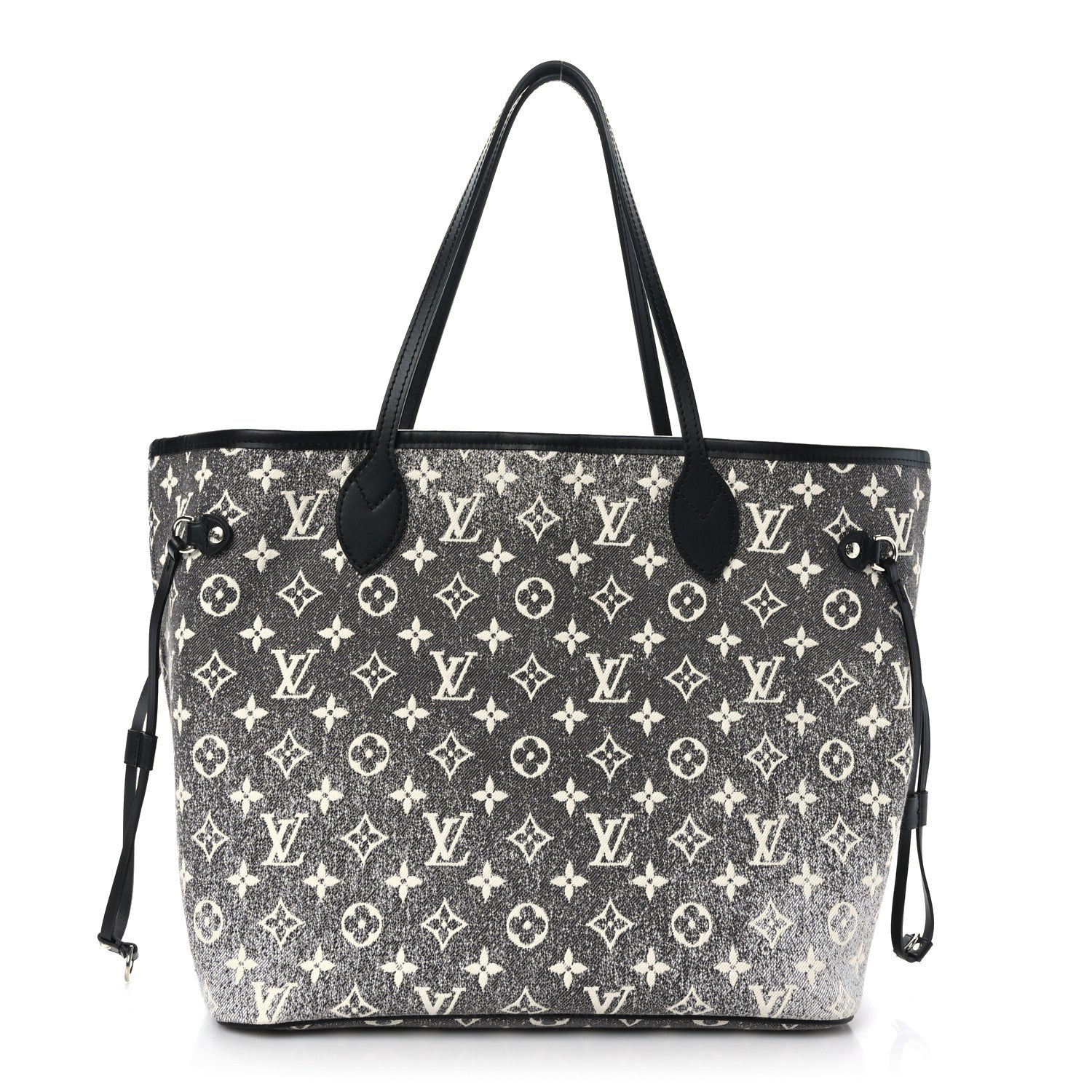Louis Vuitton Denim Monogram Jacquard Neverfull MM Grey 1 of 9