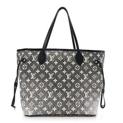 Louis Vuitton Denim Monogram Jacquard Neverfull MM Grey 1 of 9