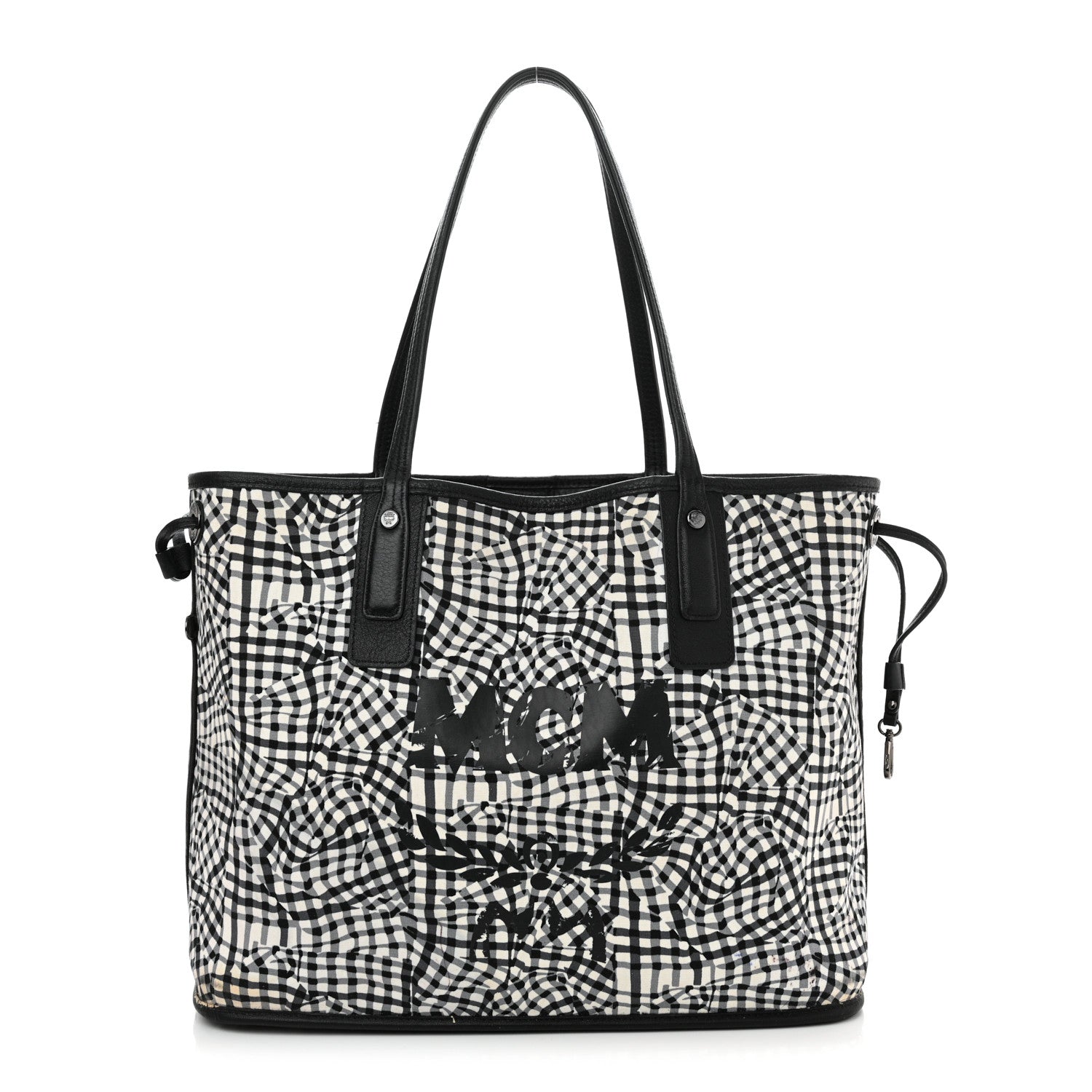 MCM Visetos Medium Liz Reversible Shopper Tote Black 3 of 29