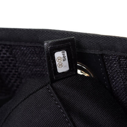 Chanel Mixed Fibers Striped Small Deauville Tote Black 5 of 5
