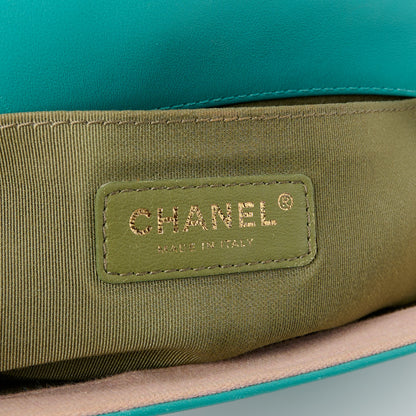 Chanel Calfskin Quilted Medium Boy Flap Turquoise 6 of 12