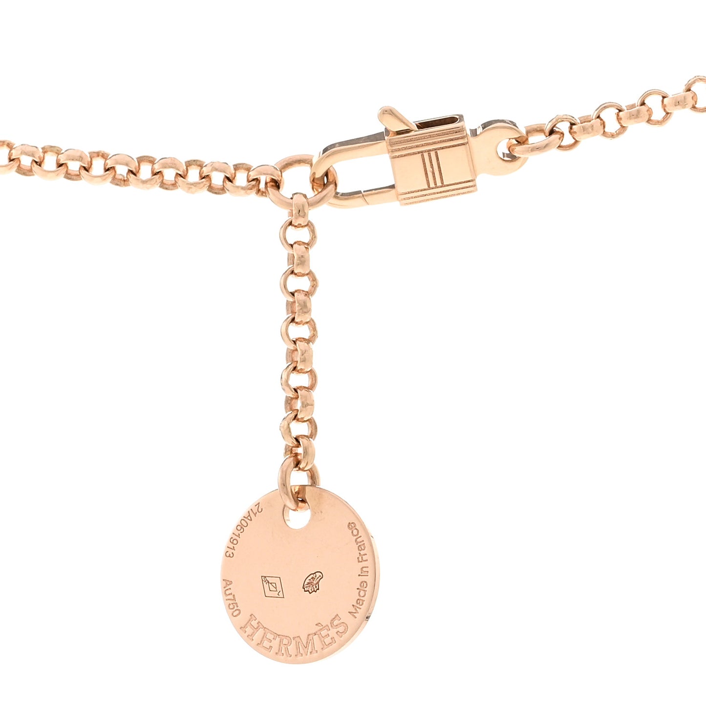 18K Rose Gold Diamond PM Kelly Clochette Necklace