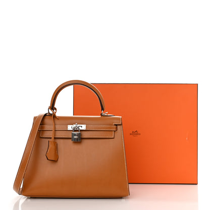 Hermes Veau Butler Kelly Sellier 25 Natural Sable 12 of 12