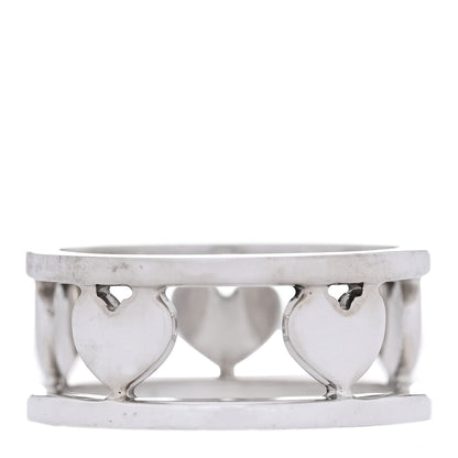 Tiffany Sterling Silver Heart Stencil Band Ring 53 6.5 3 of 4