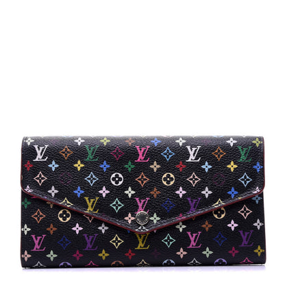 Louis Vuitton Monogram Multicolor Sarah Wallet NM Black Grenade 1 of 9