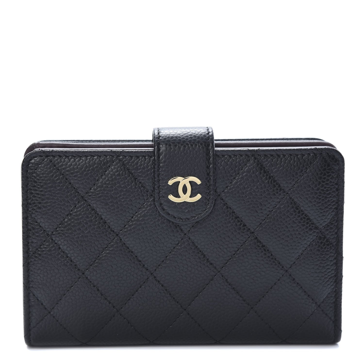 Chanel Caviar Quilted CC French Wallet Black 1 of 9