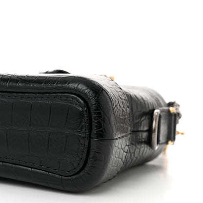 Chanel Crocodile Embossed Calfskin Small Gabrielle Cocodile Hobo Black 10 of 11