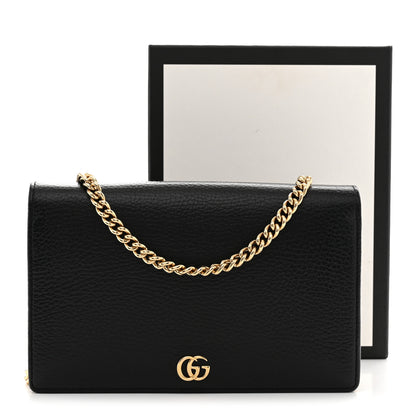 Gucci Calfskin Mini GG Marmont Chain Wallet Black 11 of 11