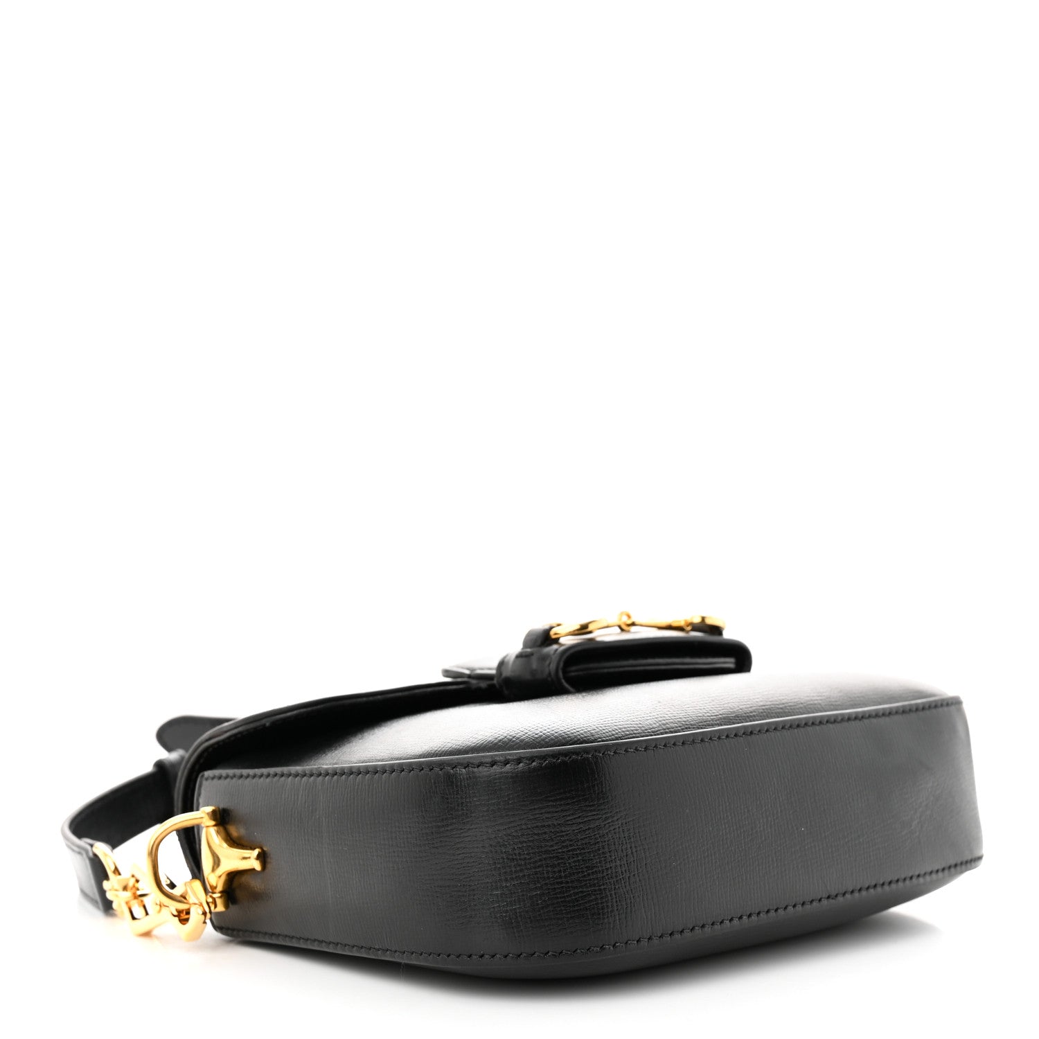 Gucci Azalea Calfskin Web Mini Horsebit 1955 Shoulder Bag Black 4 of 14