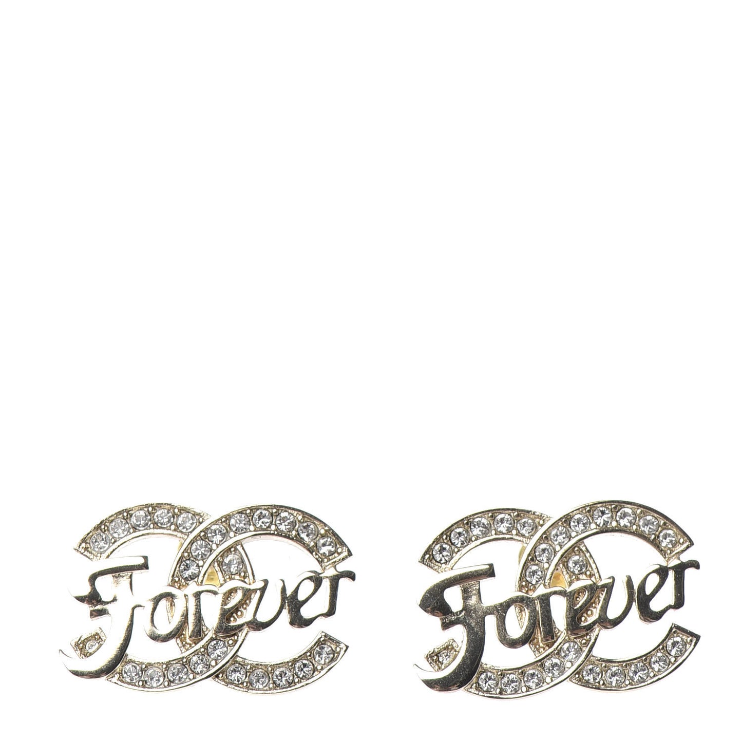 Crystal CC Forever Earrings Gold