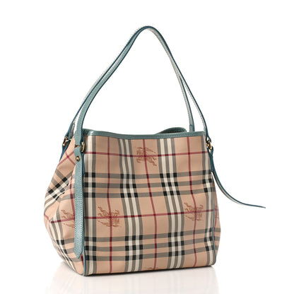 Burberry Haymarket Check Small Canterbury Tote Eucalyptus Grey 3 of 10