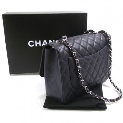 Chanel Caviar JUMBO Classic Flap Dark Navy Blue 3 of 10