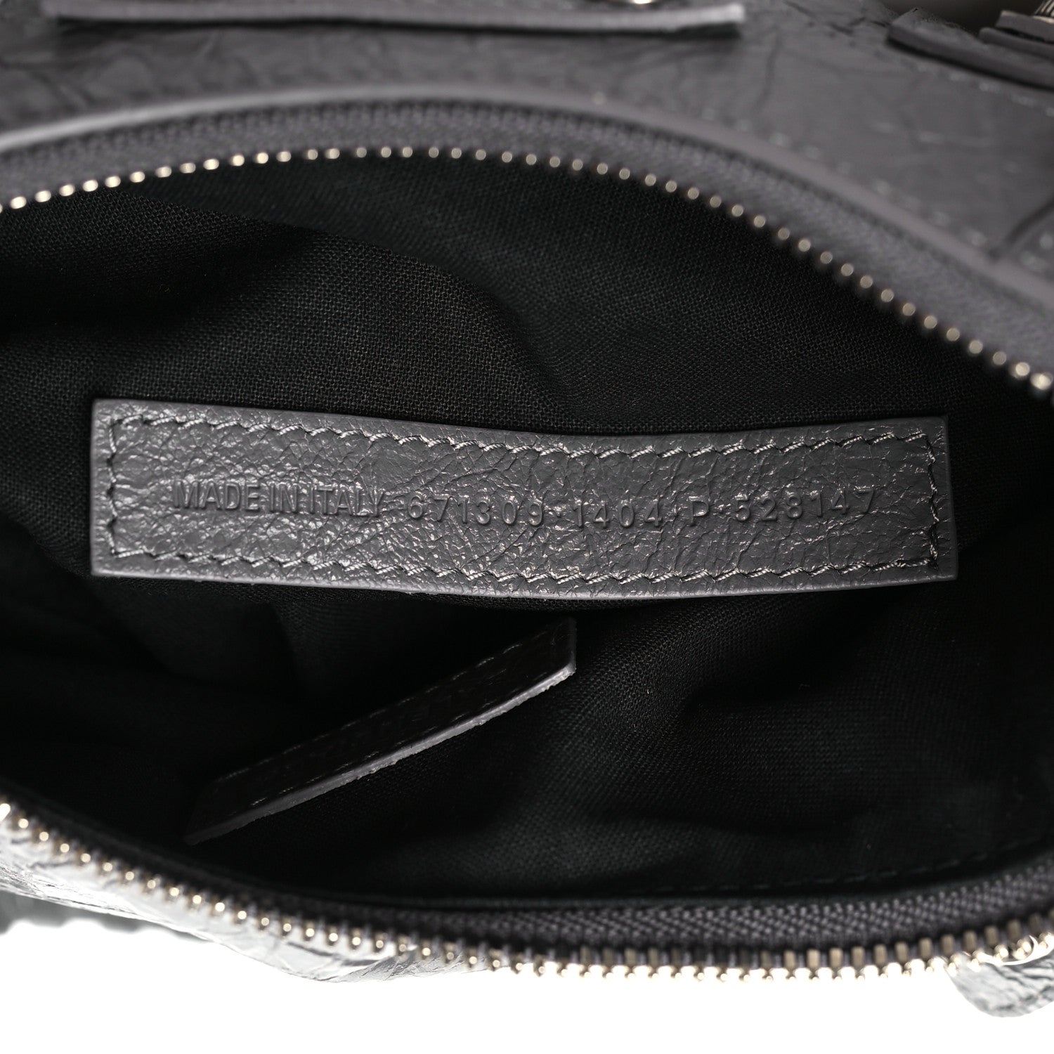 Balenciaga Agneau Arena Le Cagole Shoulder Bag XS Dark Grey 8 of 12