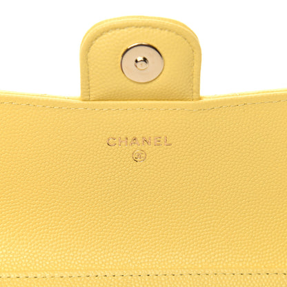 Chanel Caviar Quilted Glasses Case With Chain Yellow 8 of 11