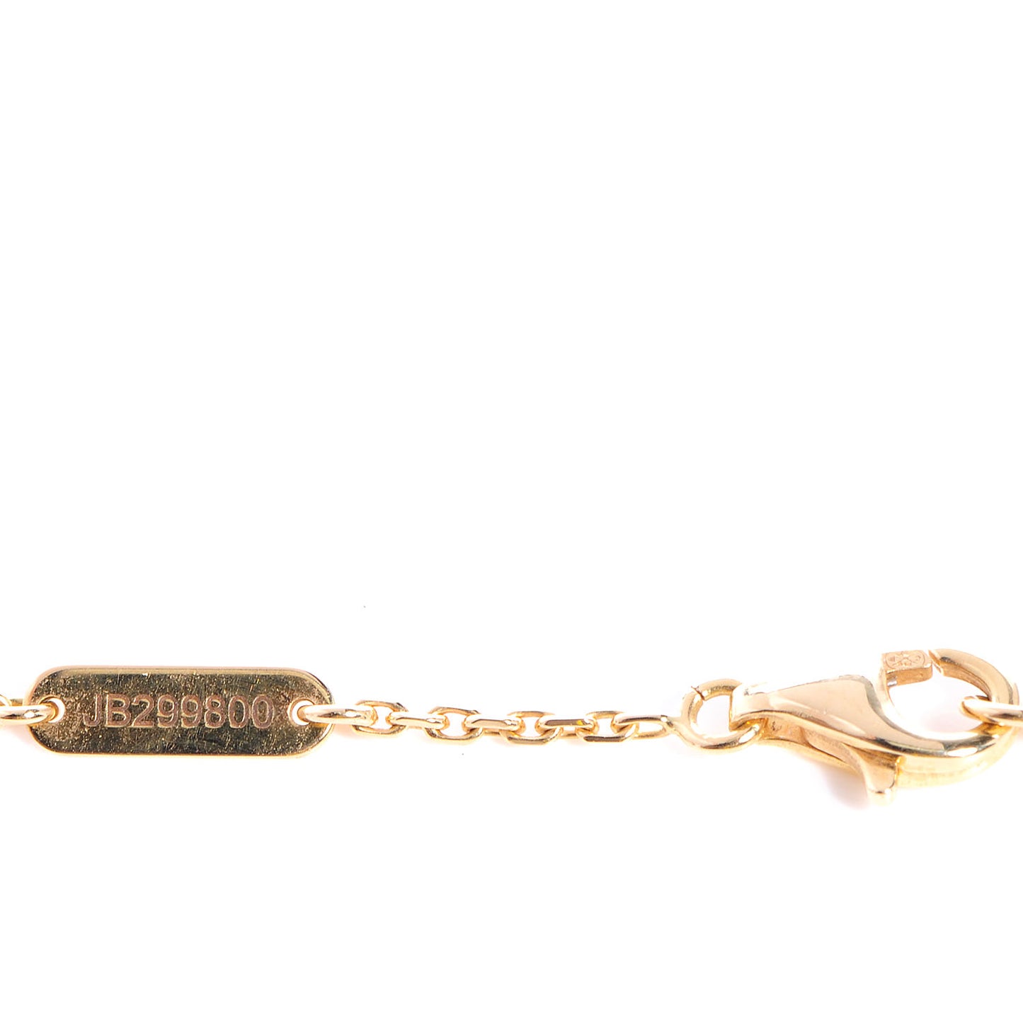 18K Yellow Gold Mother of Pearl Vintage Alhambra Pendant Necklace