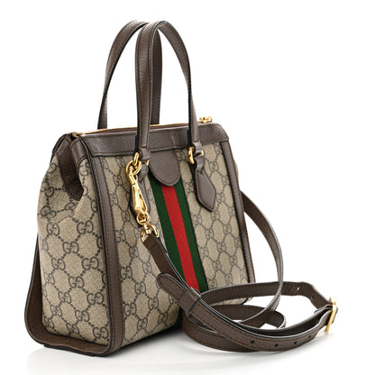 Gucci GG Supreme Monogram Small Ophidia Tote Bag Brown 3 of 16