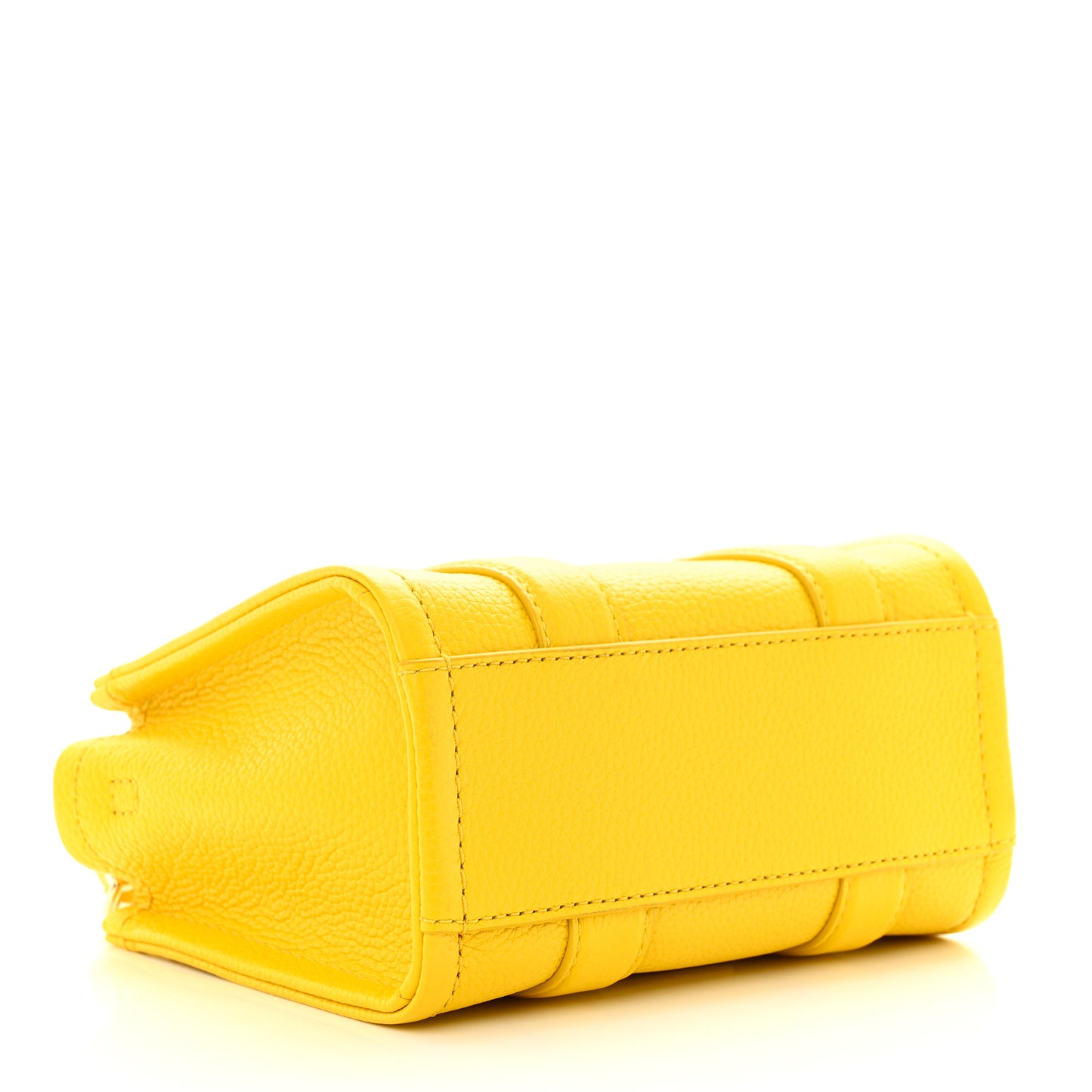 Grained Calfskin Micro The Tote Bag Yellow
