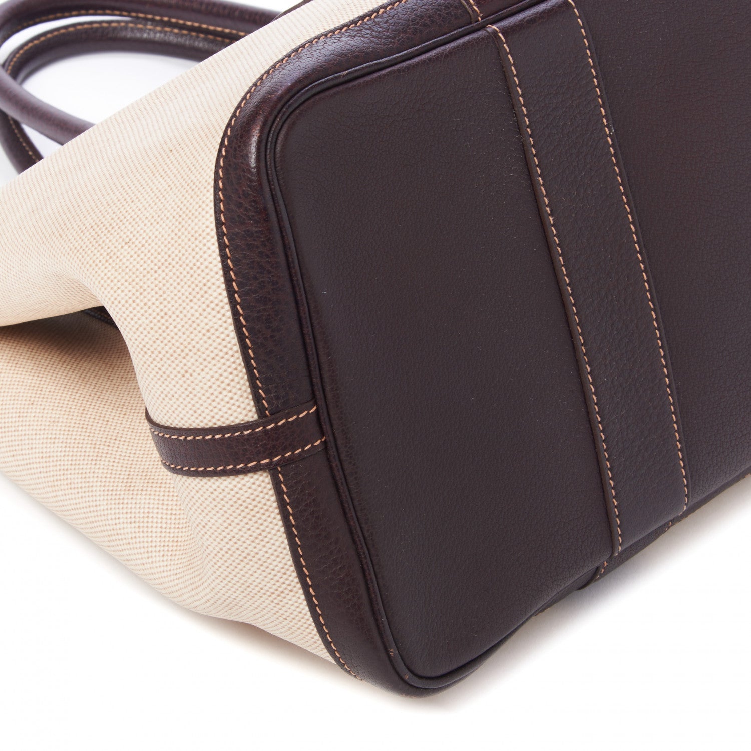 Hermes Toile Buffle Gala Garden Party Tote 36 MM Marron Fonce 6 of 9
