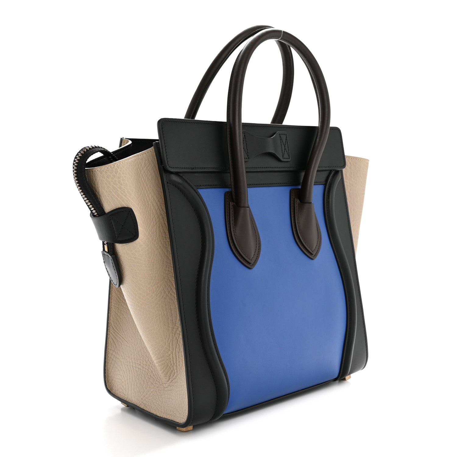 Celine Smooth Calfskin Micro Tri-Color Luggage Indigo 3 of 10