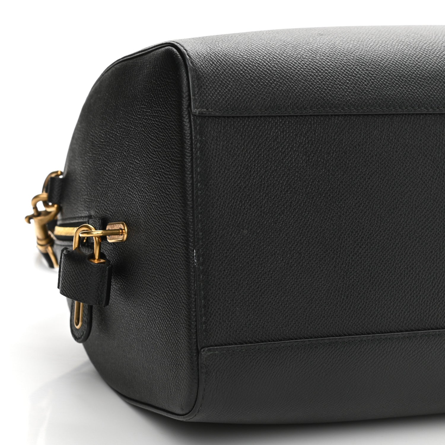 Balenciaga Grained Calfskin Medium Ville Bowling Bag Black 8 of 10