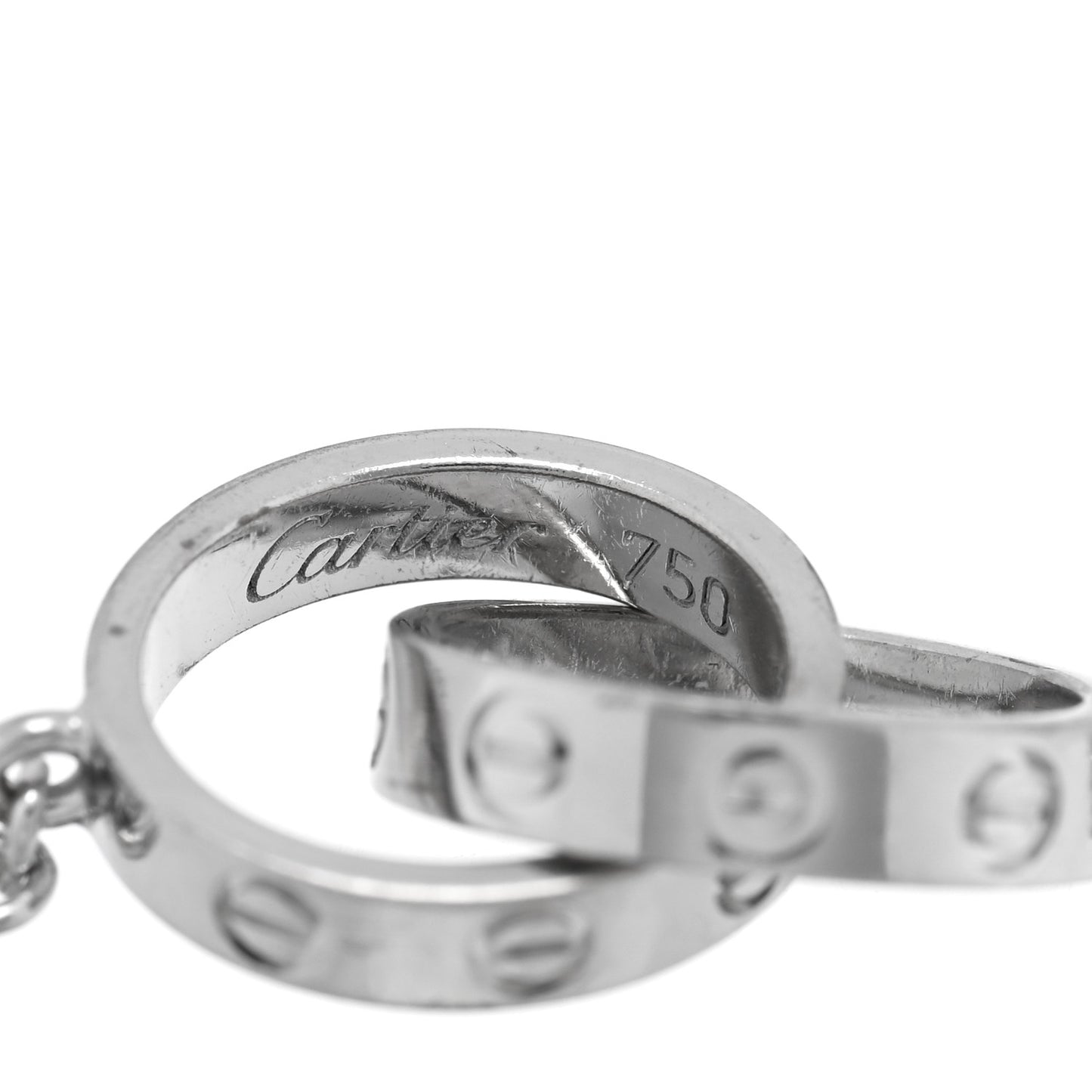18K White Gold Interlocking LOVE Bracelet