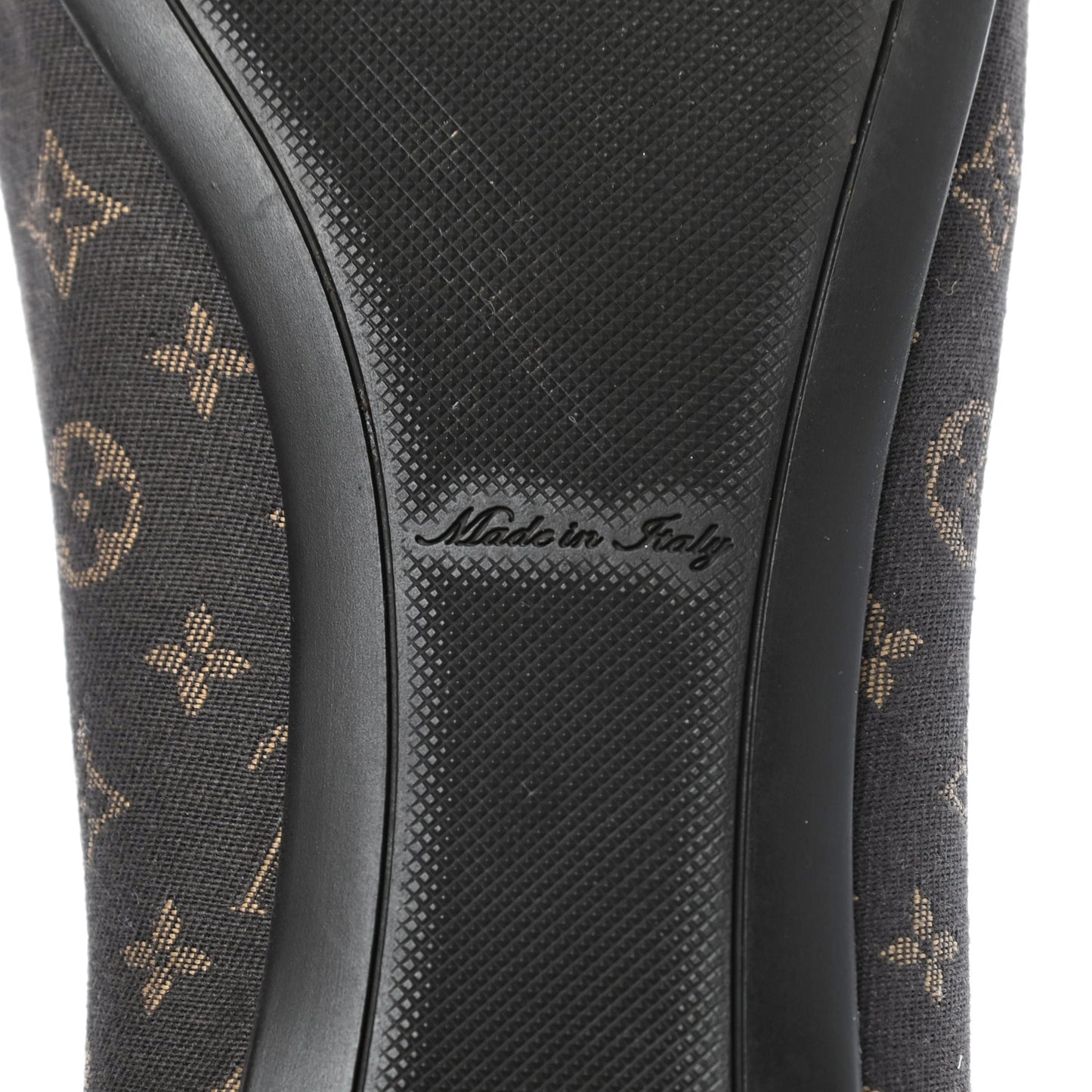 Mini Monogram Debbie Ballerina Flats 37.5 Fusain