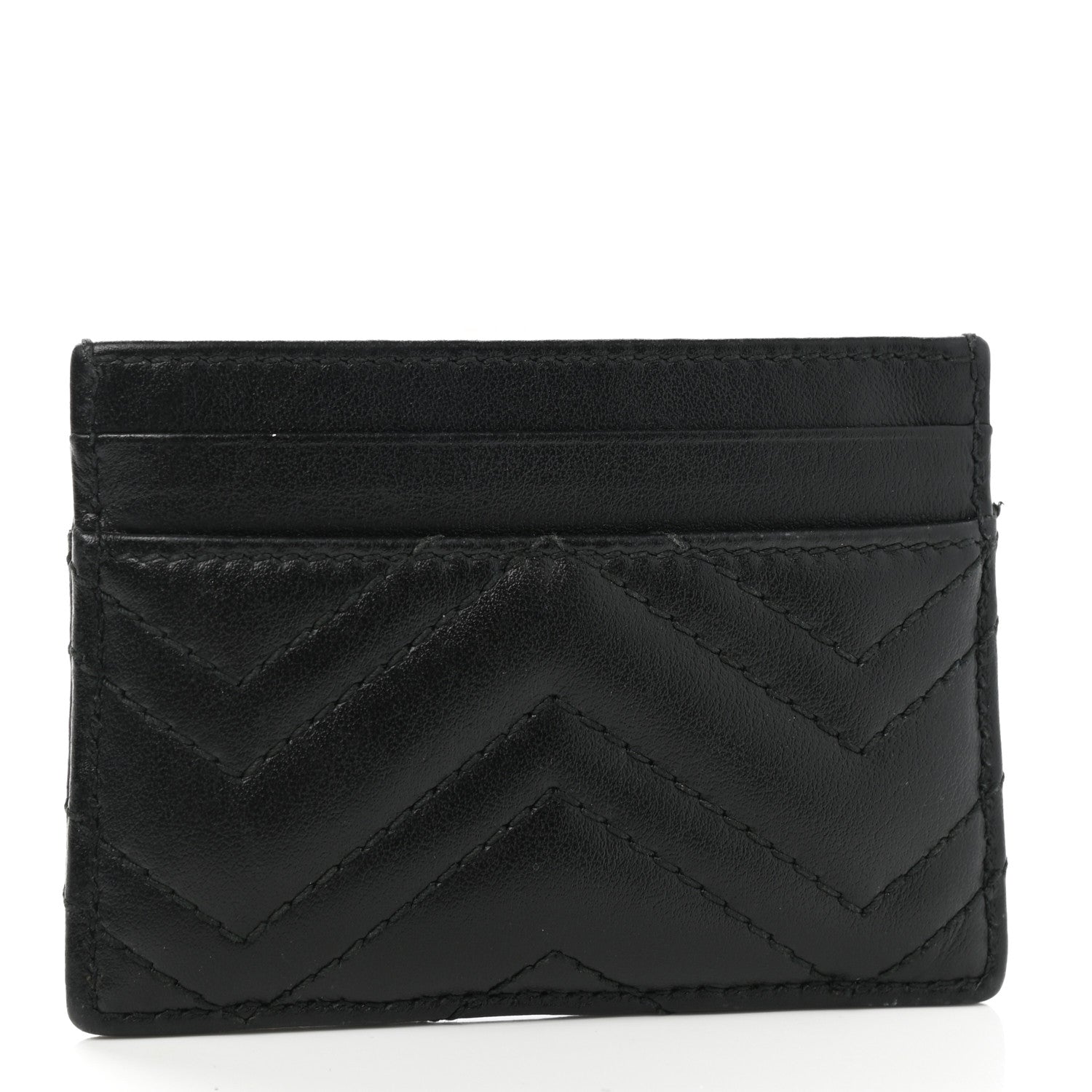 Gucci Calfskin Matelasse GG Marmont Card Holder Black 3 of 7