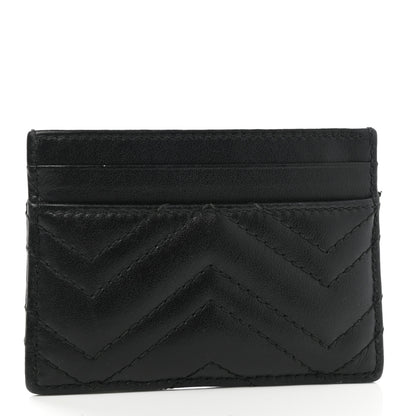 Gucci Calfskin Matelasse GG Marmont Card Holder Black 3 of 7