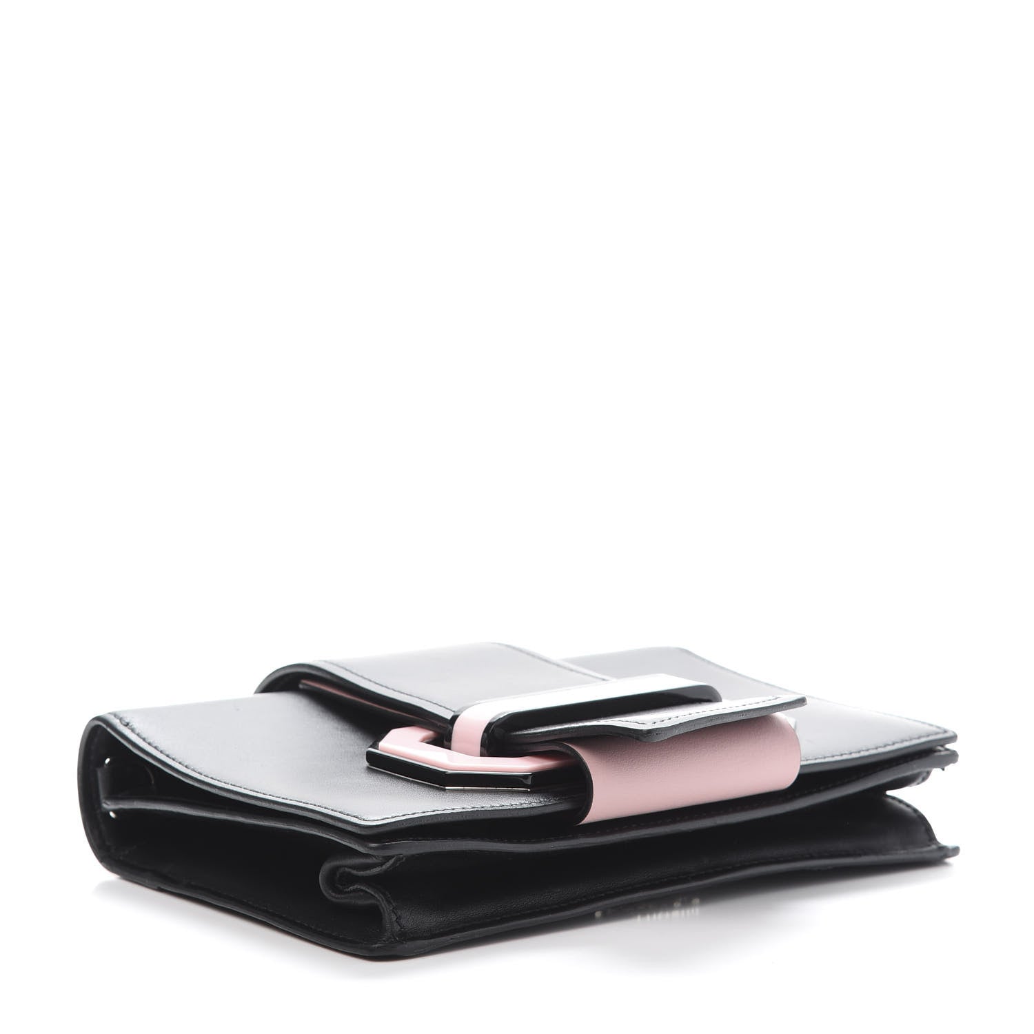 Prada City Calf Plex Ribbon Bag Black Rosa 4 of 12