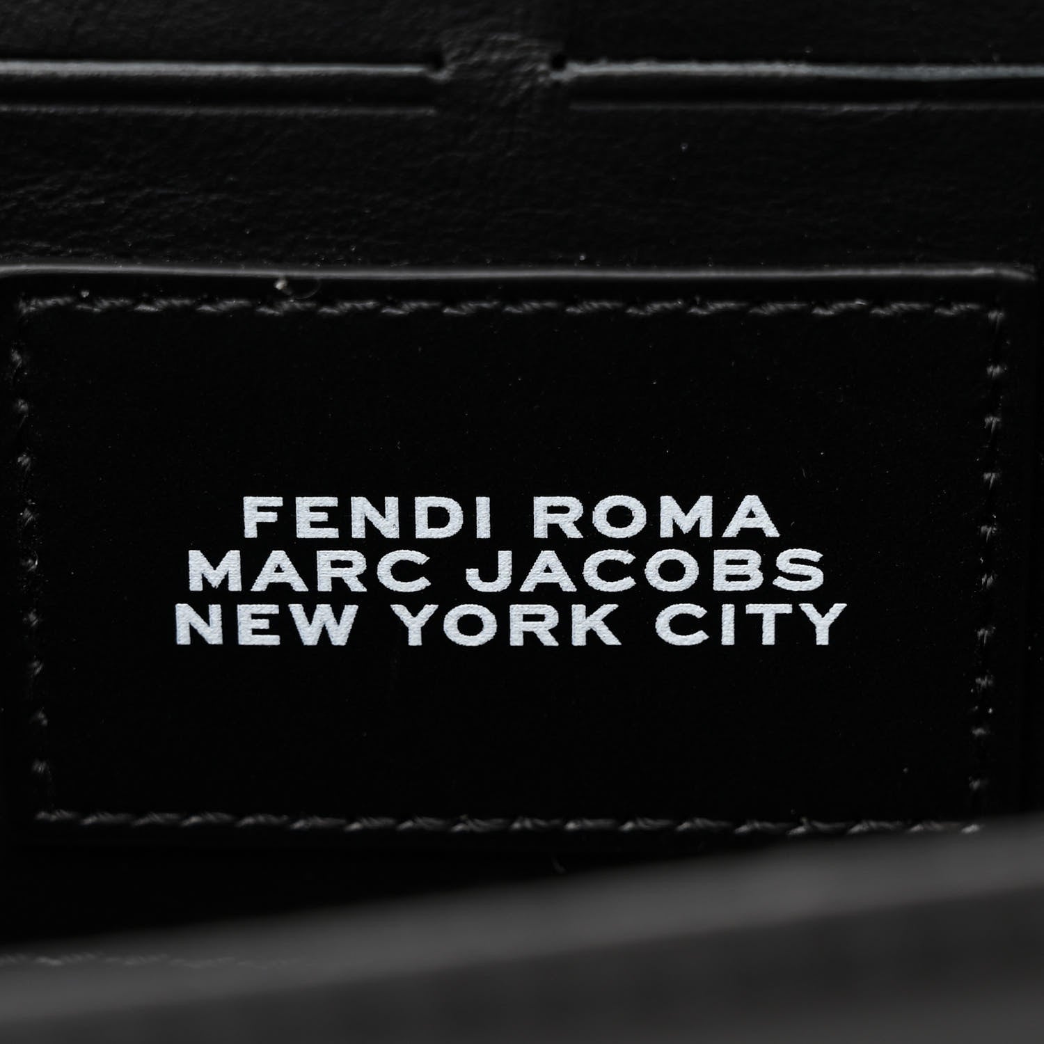 Fendi X MARC JACOBS Nappa Logo Baguette Soft Trunk Bag Black 6 of 10