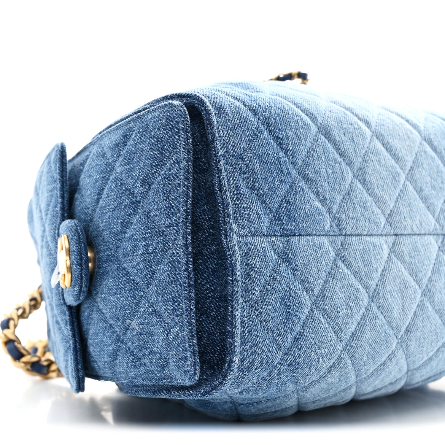 Chanel Washed Denim Quilted Small Chanel 25 Handbag Blue 9 of 11
