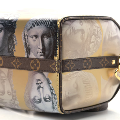 Louis Vuitton X FORNASETTI Calfskin Fornasetti Speedy Bandouliere 25 Gold 8 of 9