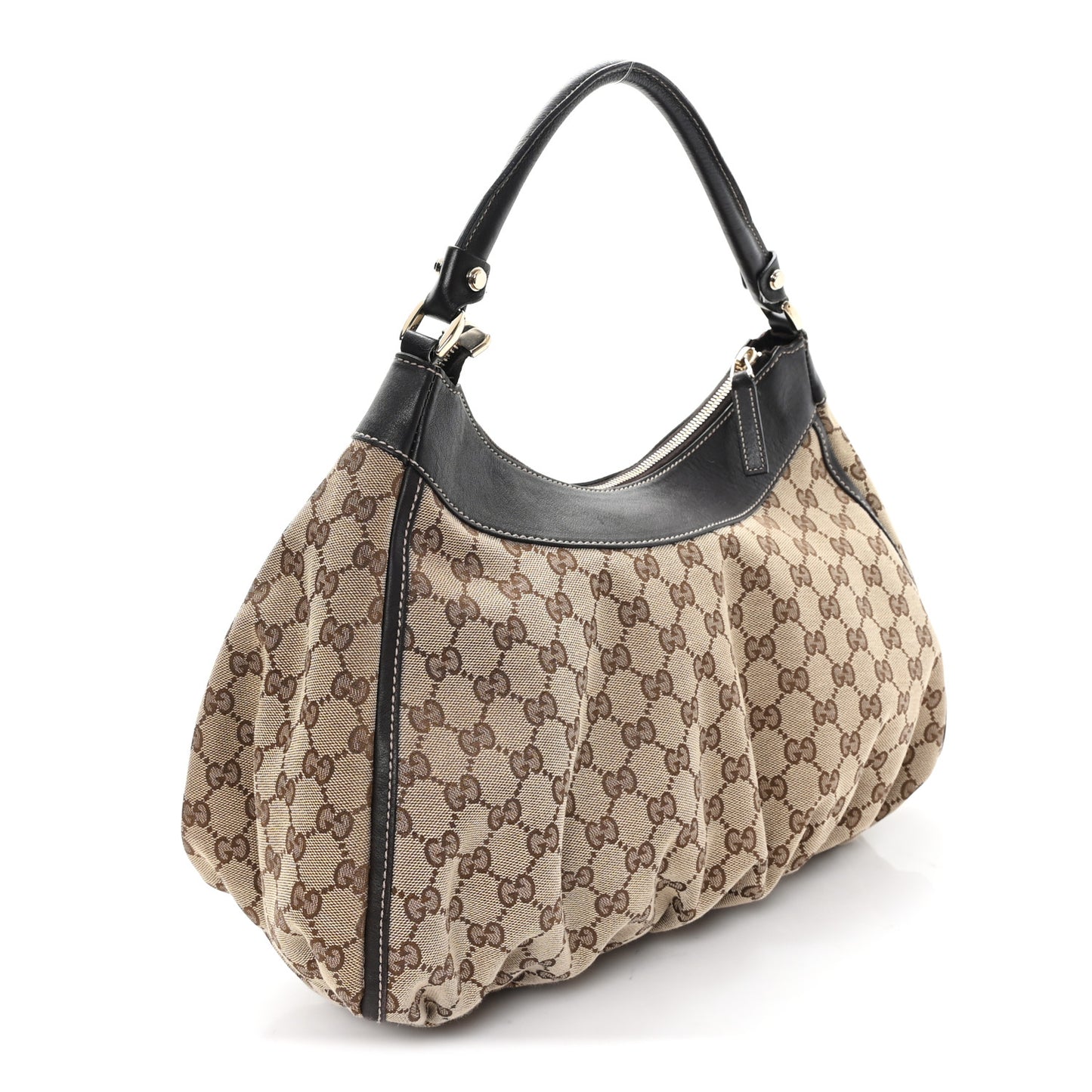 Monogram Large D Gold Hobo Dark Brown