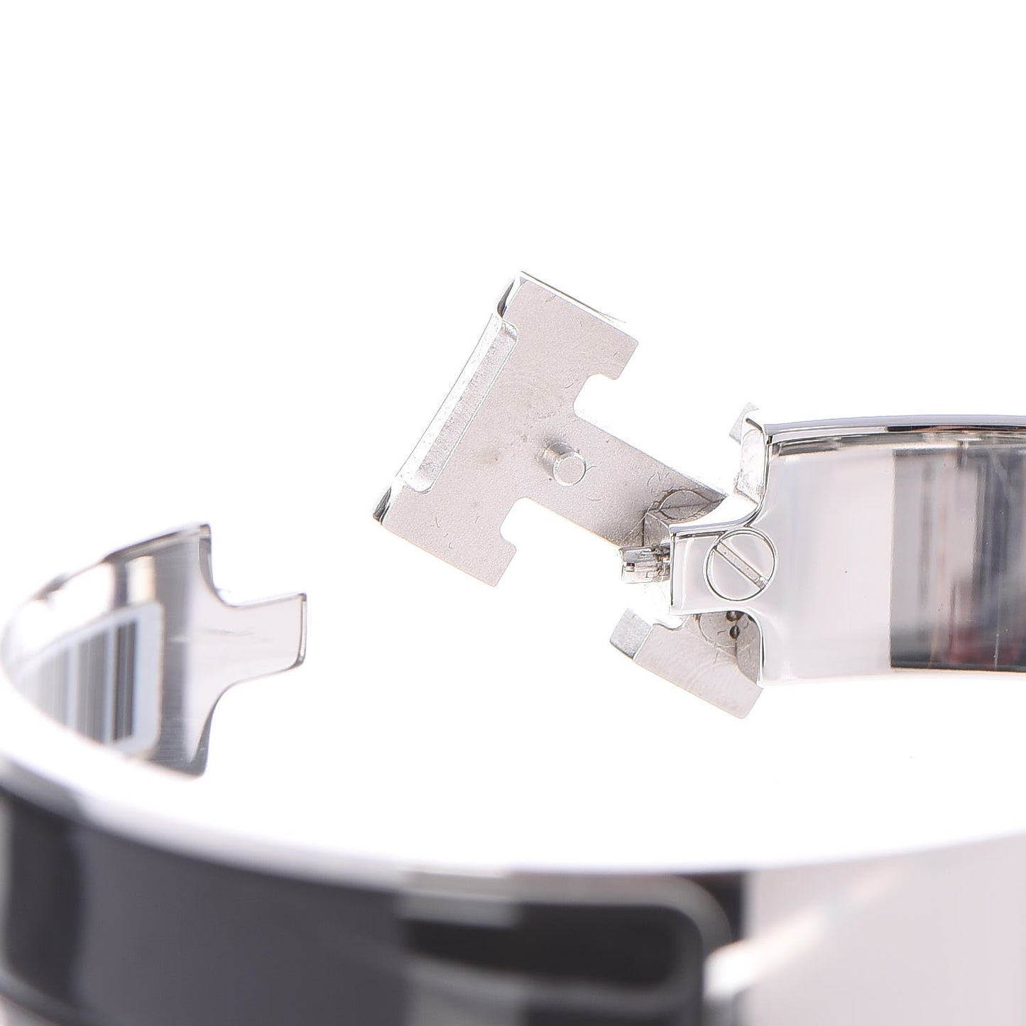 Enamel Narrow Clic Clac H Bracelet PM Black