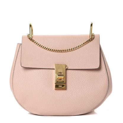 Chloe Grained Lambskin Drew Shoulder Bag Cement Pink 1 of 11