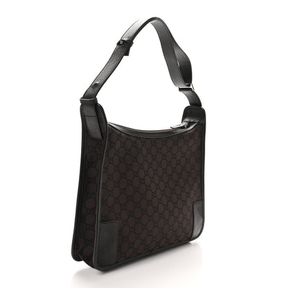 Gucci Nylon Monogram Shoulder Bag  Dark Brown 3 of 11