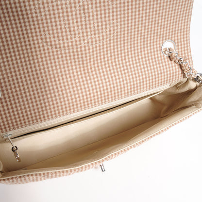 Chanel Toile Gingham Medium Single Flap Beige 5 of 10