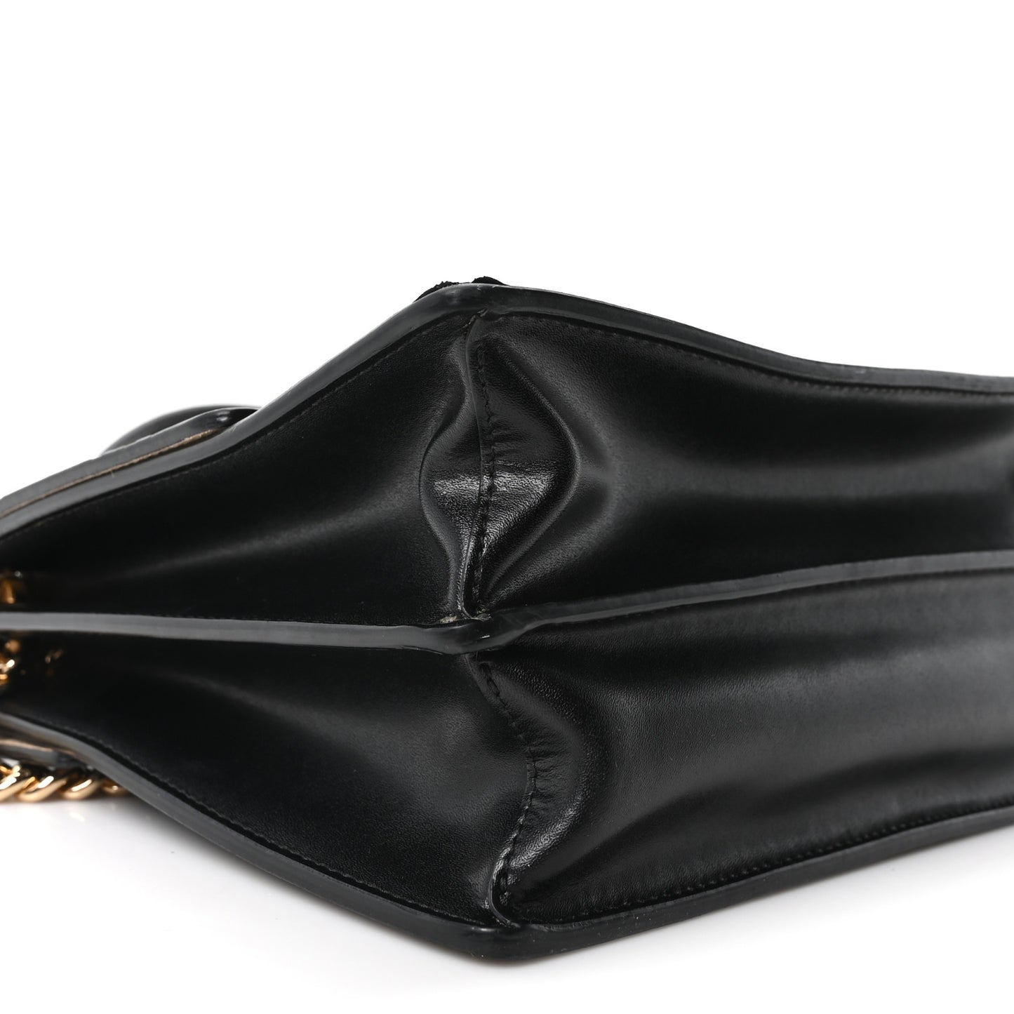 Vitello Liberty Bi-Color FF 1974 Embossed Chain Strap Kan U Shoulder Bag Black Maya