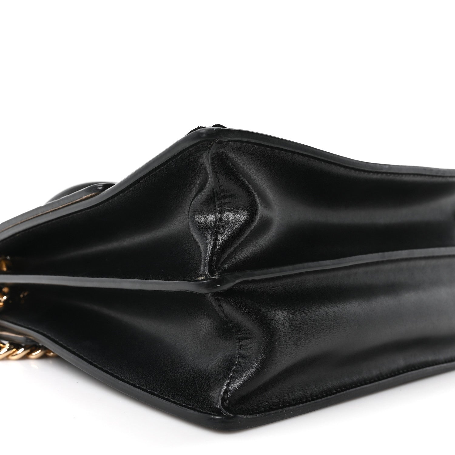 Fendi Vitello Liberty Bi-Color FF 1974 Embossed Chain Strap Kan U Shoulder Bag Black Maya 9 of 10