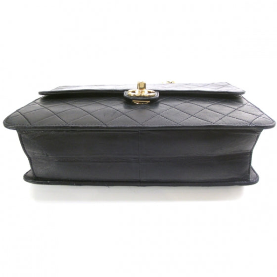 Lambskin Quilted Flap Navy