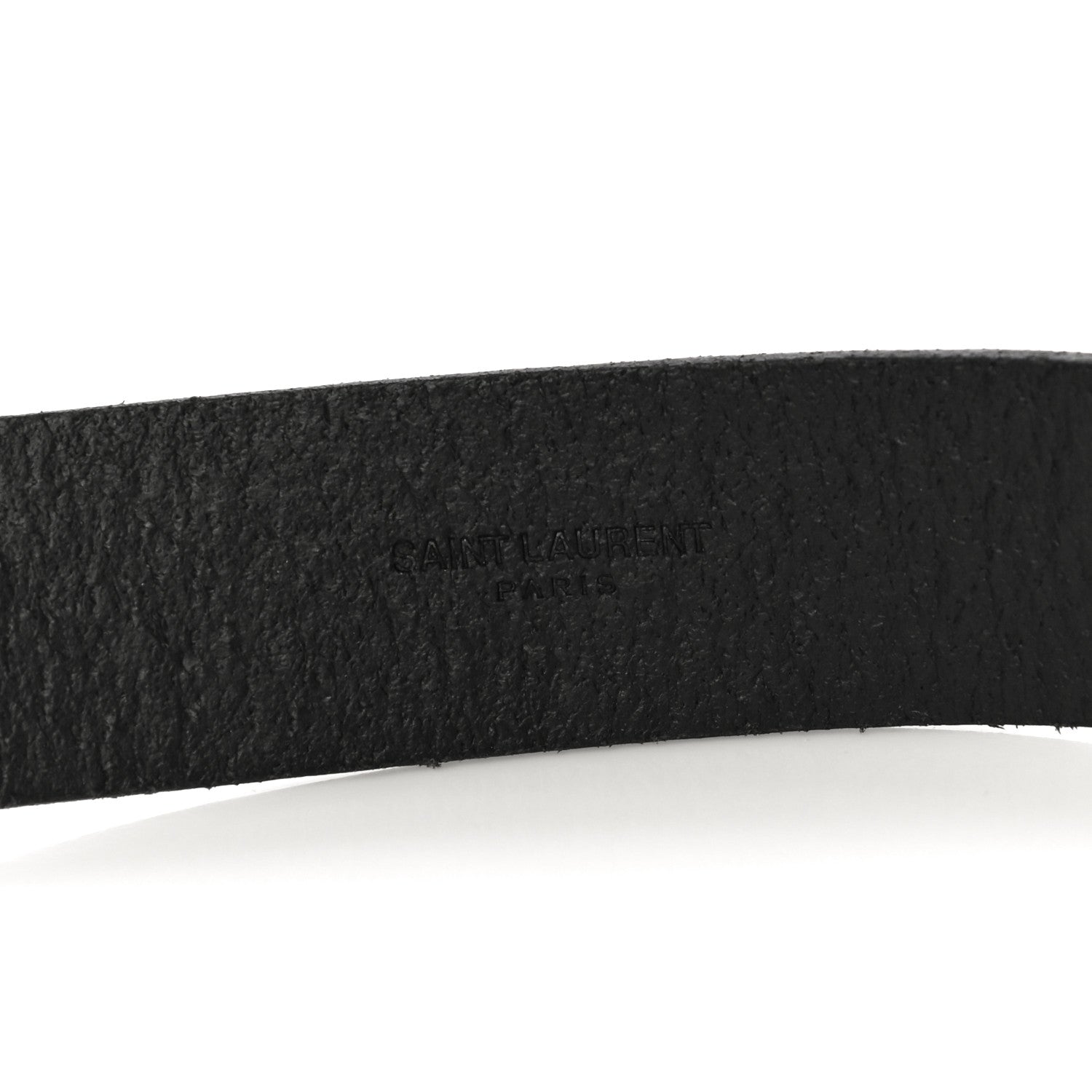 Saint Laurent Smooth Calfskin Square Buckle Belt 95 Black 4 of 10