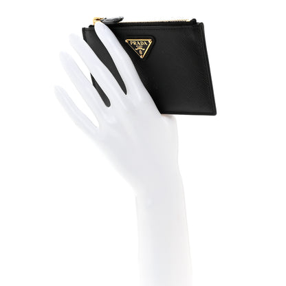 Prada Saffiano Metal Wallet Black 2 of 7
