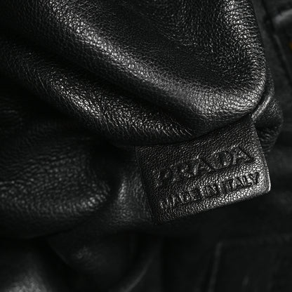 Prada Nappa Stripes Hobo Black 7 of 10