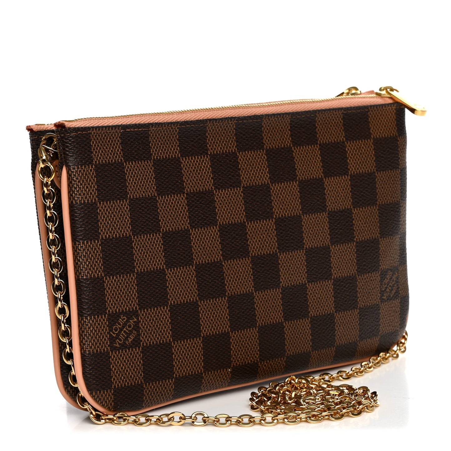 Damier Ebene Double Zip Pochette